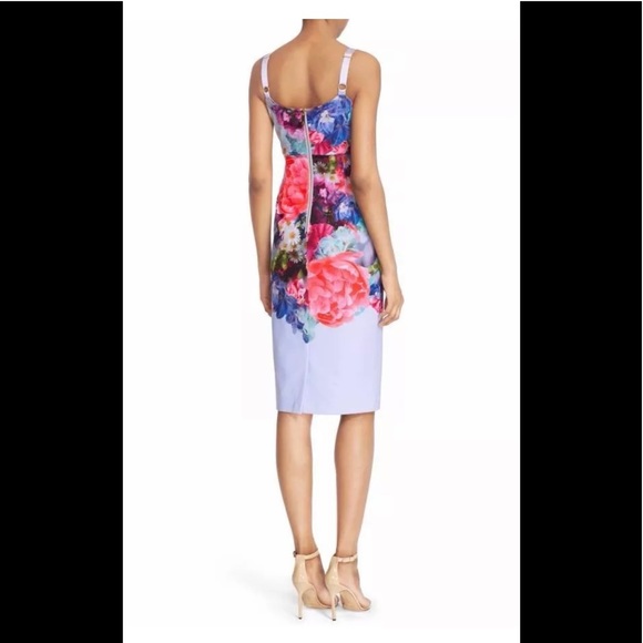 TED BAKER Emore Floral Bodycon Dress Size 1 - Picture 5 of 7